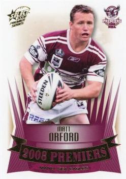 2008 Select Premiers Manly-Warringah Sea Eagles #PC08 Matt Orford Front